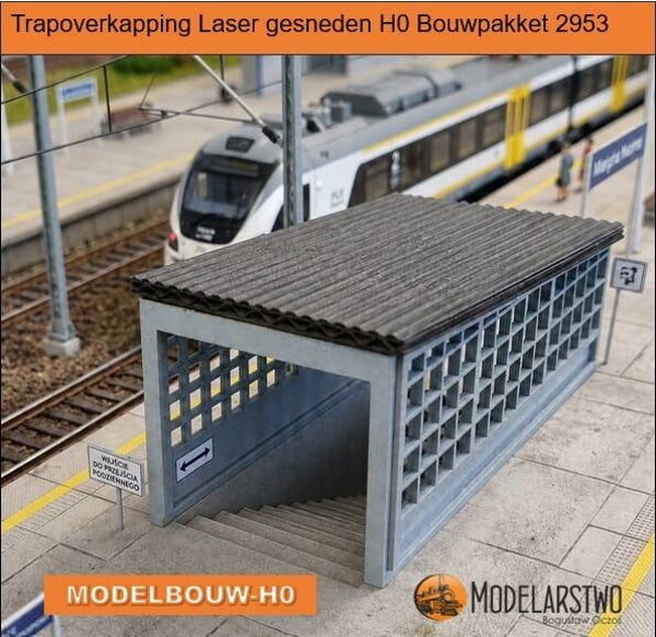 Trapoverkapping Laser gesneden H0 Bouwpakket 2953