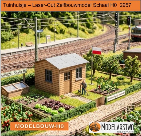 Tuinhuisje – Laser-Cut Zelfbouwmodel (Schaal H0 / 1:87) 2957