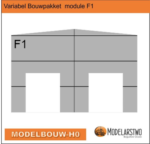 Variabel Bouwpakket module F2 Voorwand dubbel met poorten