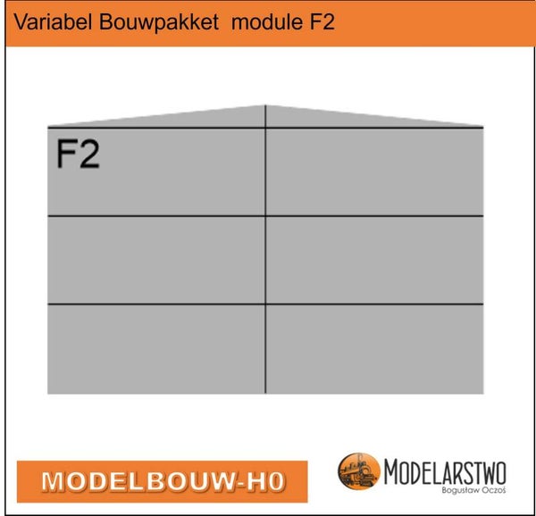 Variabel Bouwpakket module F2 Achterwand dubbel
