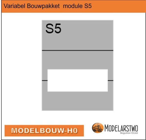 Variabel Bouwpakket module S5 zijwand met raamopening
