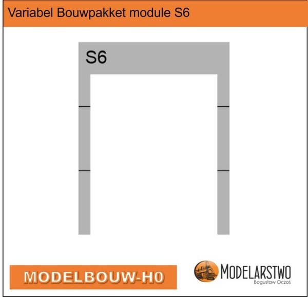 Variabel Bouwpakket module S6 toegangspoort hoog enkel
