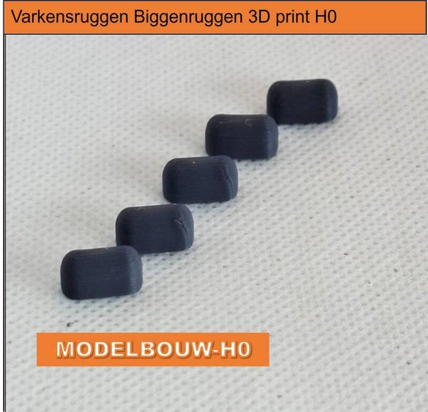 Varkensruggen Biggenruggen 5stuks 3d print 9002