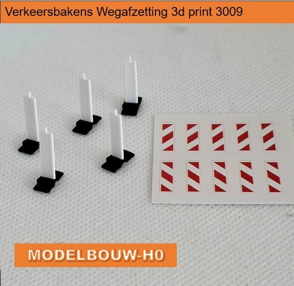 Geleidebakens Verkeersbakens 5 stuks 3d printing 3009