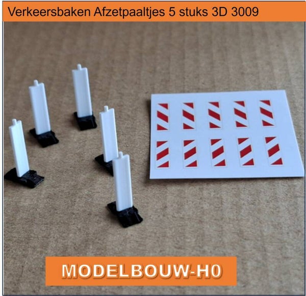 Geleidebakens Verkeersbakens 5 stuks 3d printing 3009