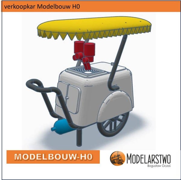 Ijsco verkoopkar  Modelbouw H0 32D0