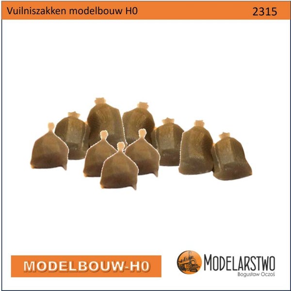 Vuilniszakken modelbouw H0