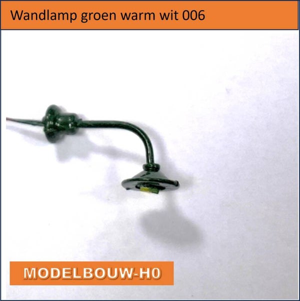 Wandlamp groen metaal warmwit 006