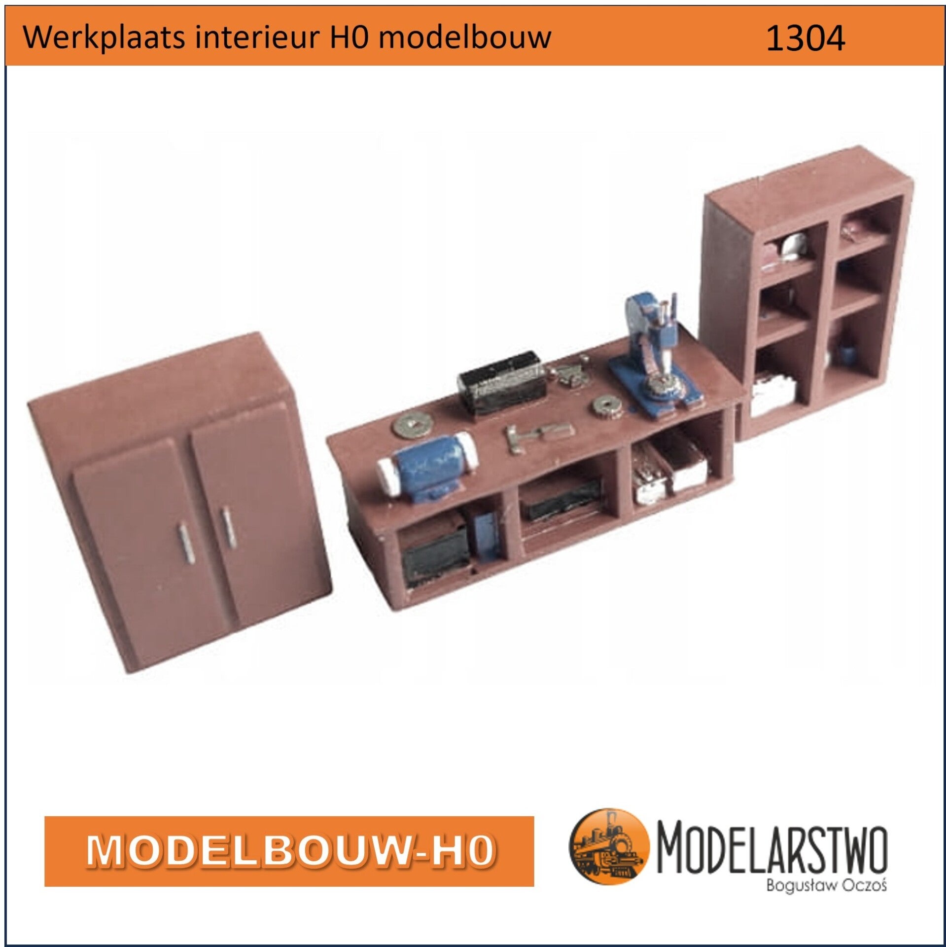 Werkplaats interieur  -  H0 Bouwpakket 1304