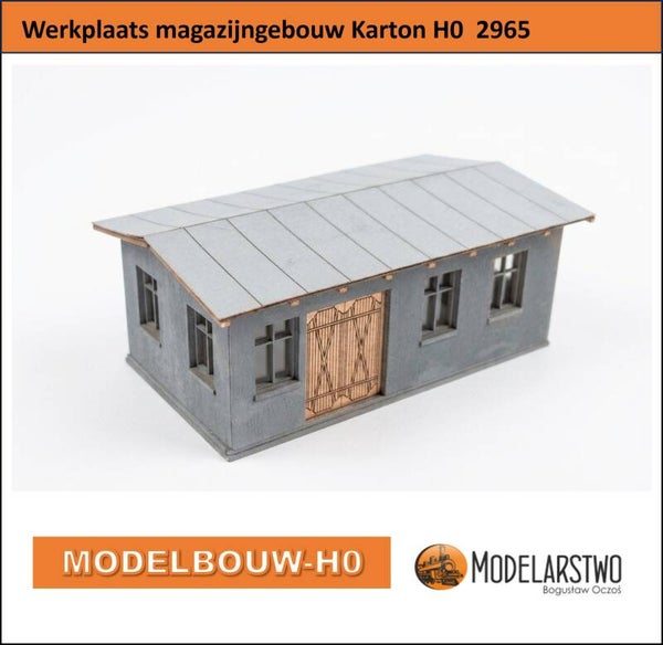 Werkplaats magazijngebouw Karton H0  2965