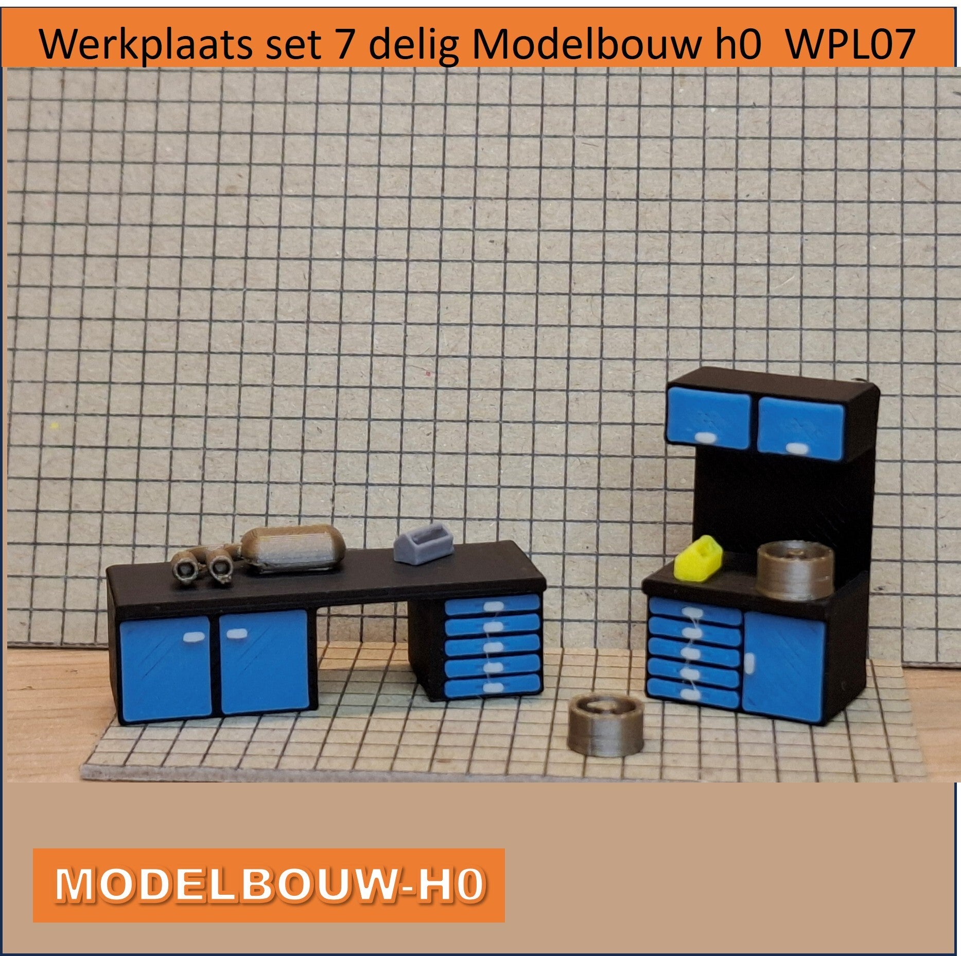 Werkplaats set 7 delig Modelbouw h0  WPL07