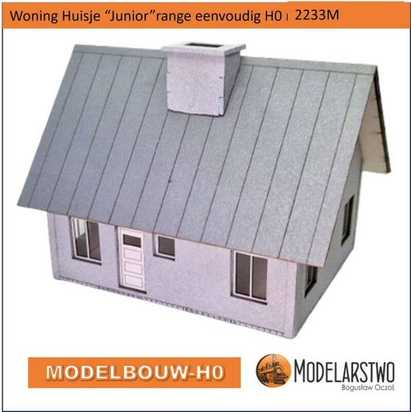 Woning Huisje -  H0 lasercut karton 2233
