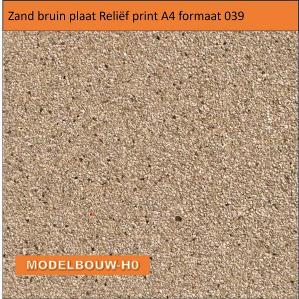 Zand bruin plaat Reliëf print A4 formaat 039