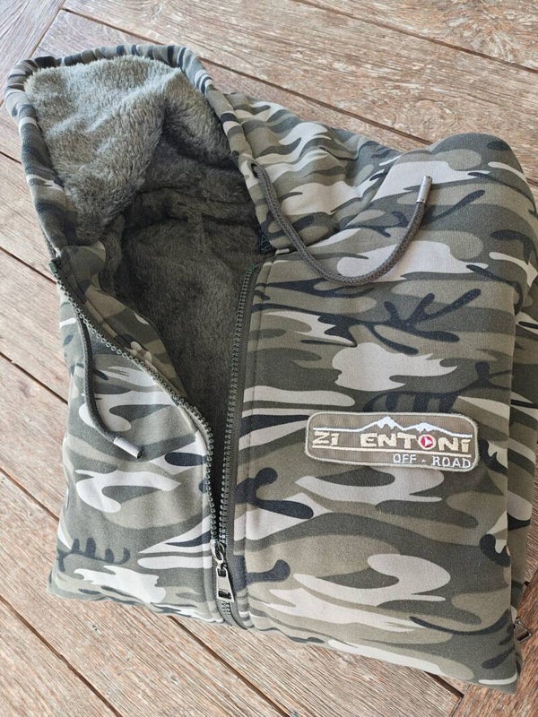 Felpa Camouflage con pelliccetta