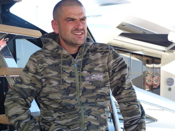 Felpa Camouflage con cappuccio e zip