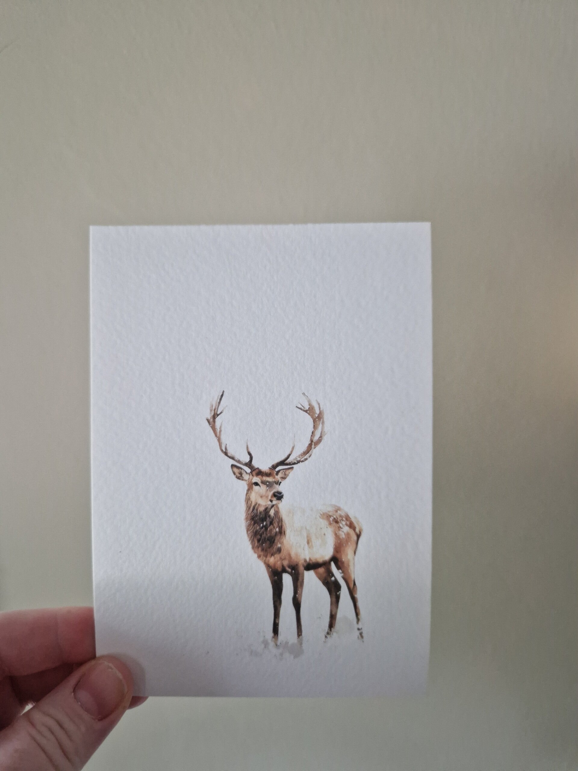 Kerstkaart hert