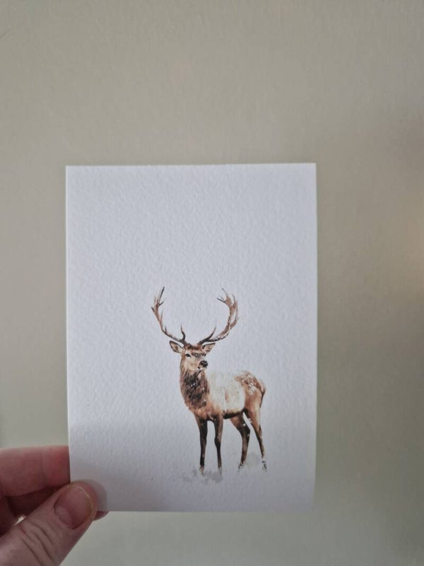Kerstkaart hert