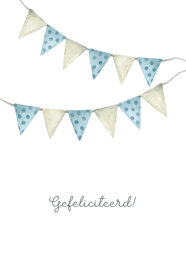 Kaart slingers blauw