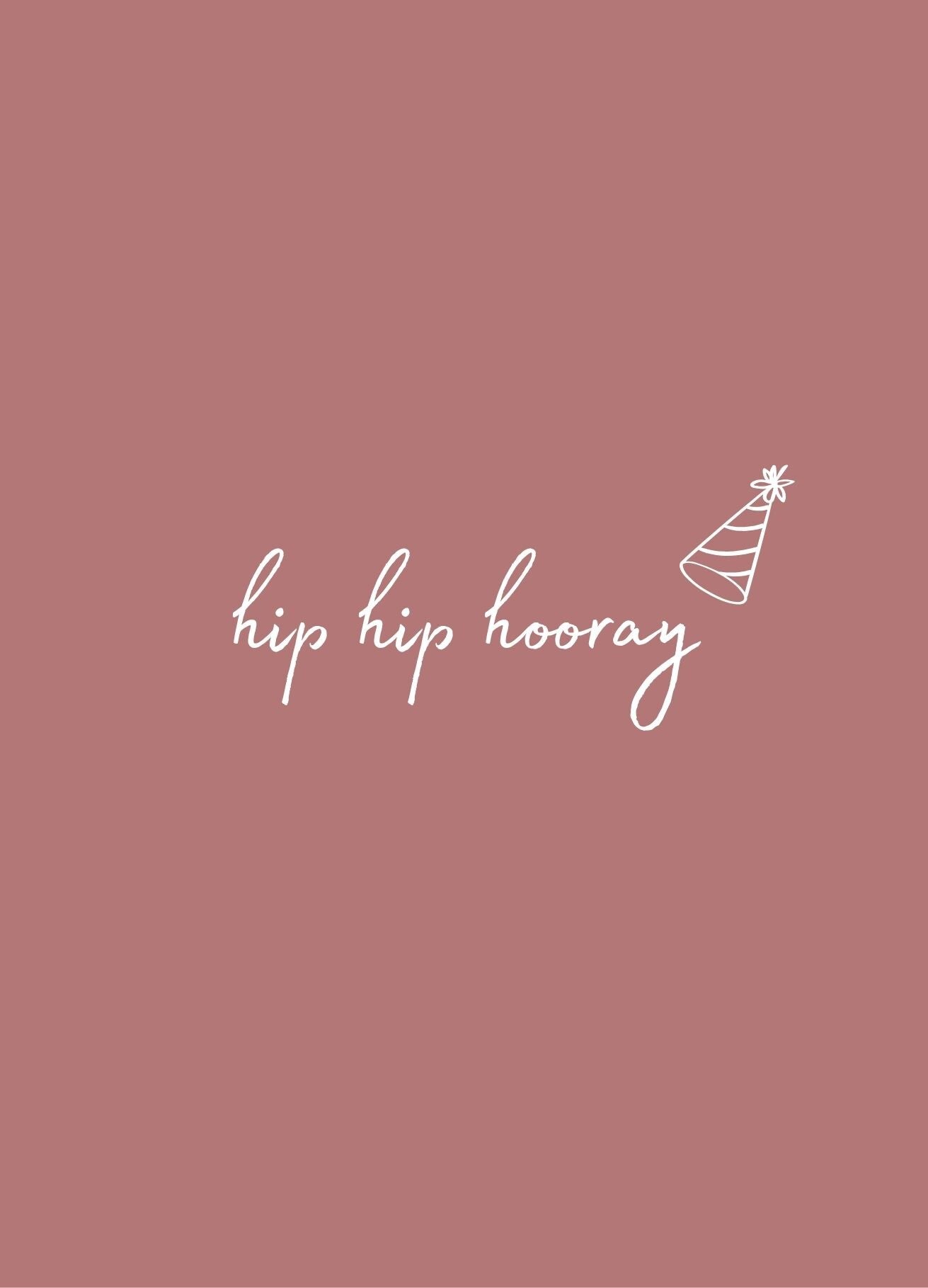 Kaart hip hip hooray