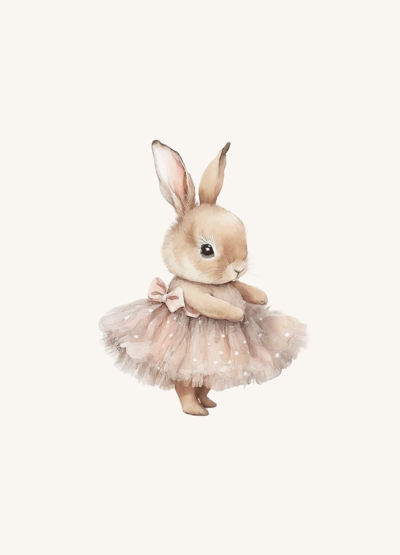 Kaart ballerina konijn
