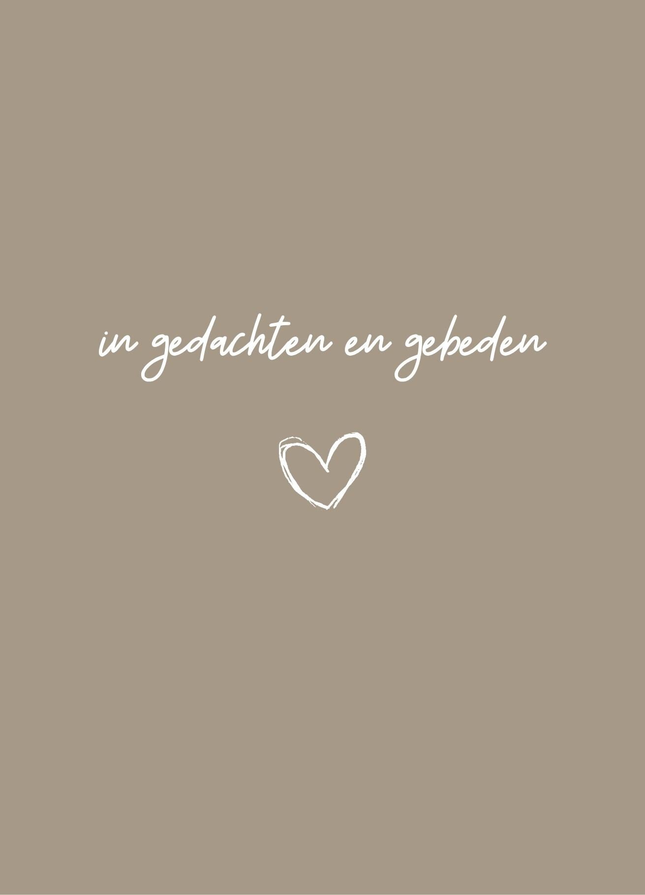 Kaart in gedachten en gebeden