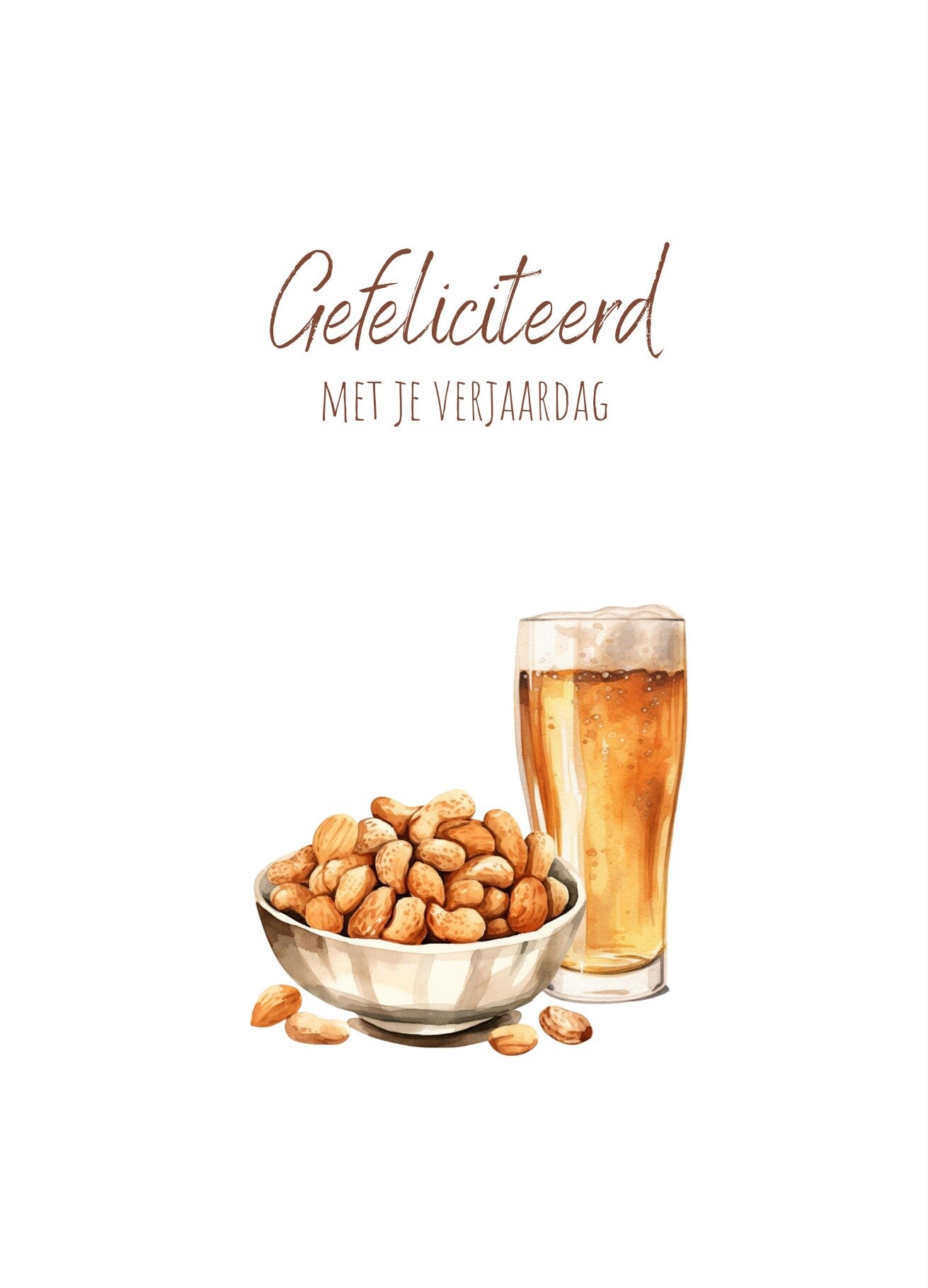 Kaart verjaardag - bier