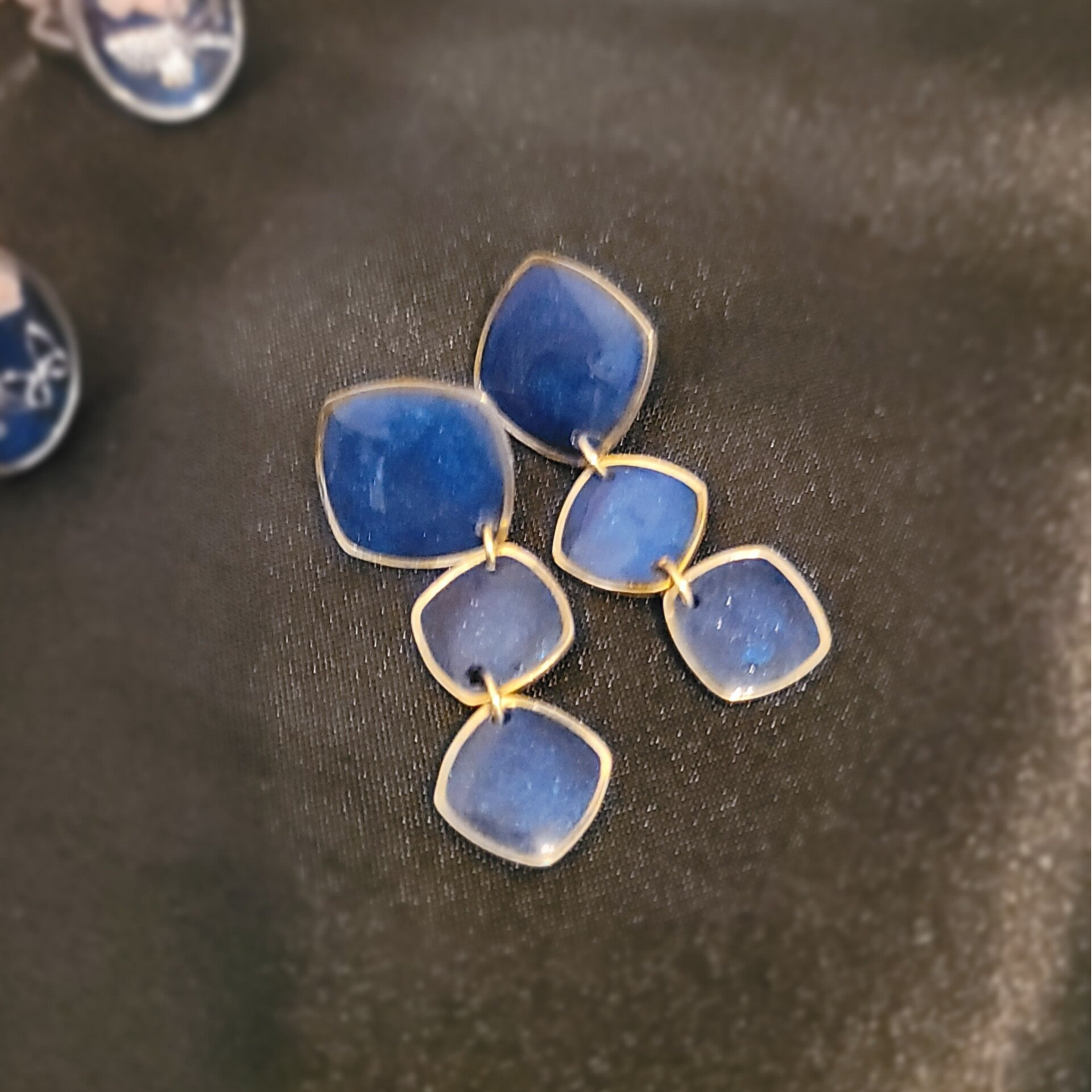 Boucles d'Oreilles "Cascade Azur"