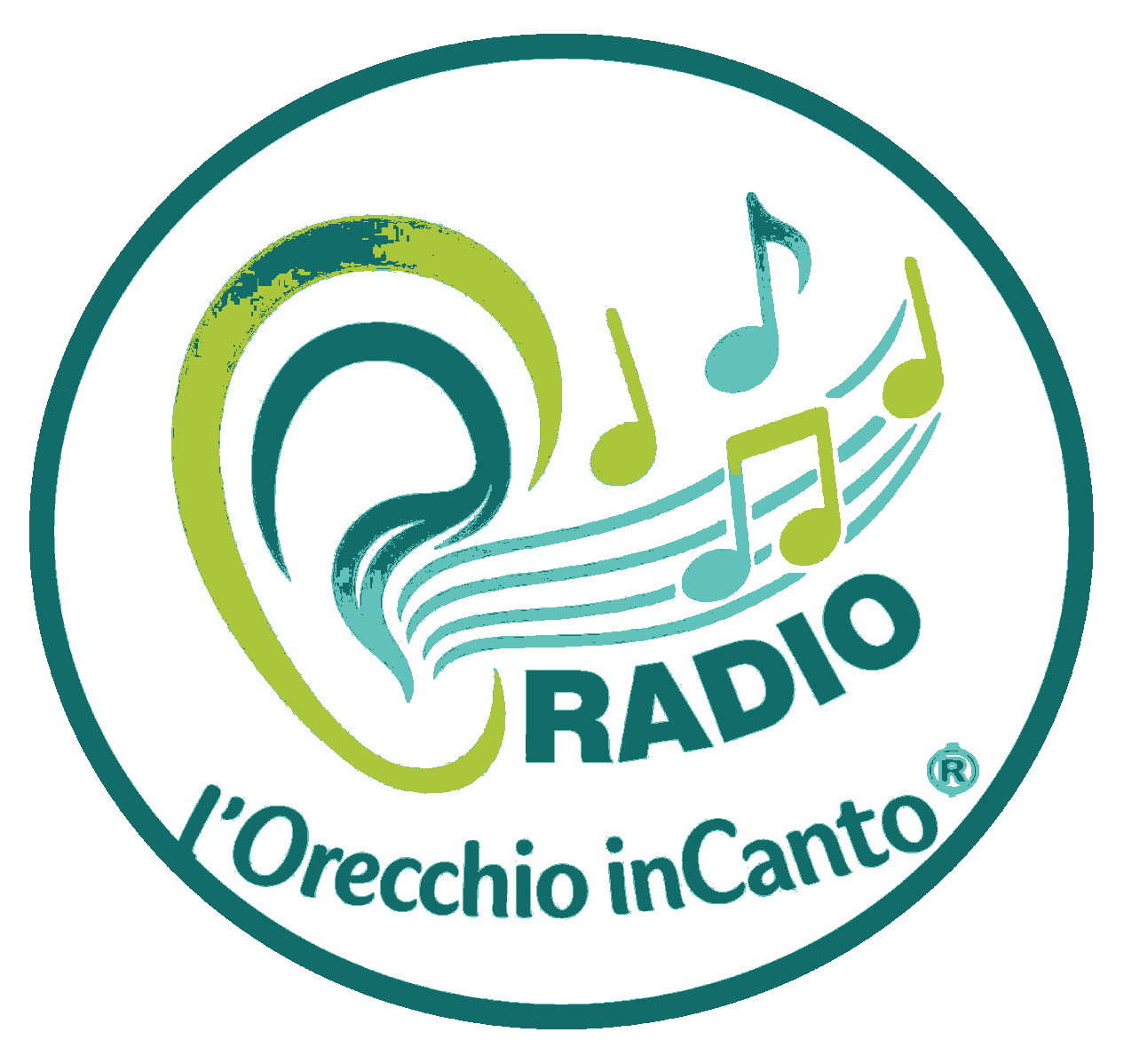logo Radio l’Orecchio inCanto - ascolto riproduzione lateralizzazione ritmo ritmica metrica canzoni pedagogiche per intervalli scale improvvisazione movimenti archetipici per bambini - pedagogia musicale Willems per educatori insegnanti genitori