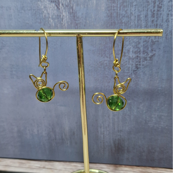 Small cat earrings