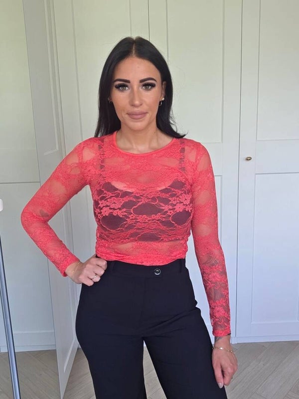 Coral lace top