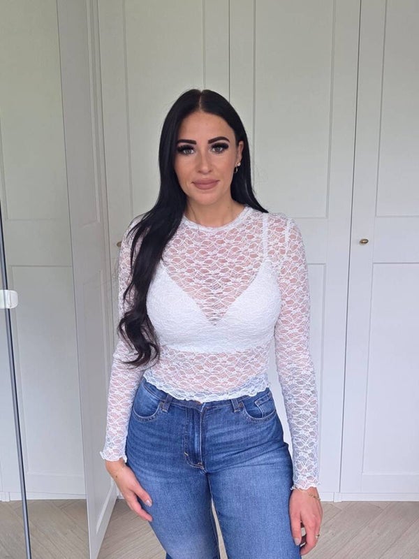 White lace dream top