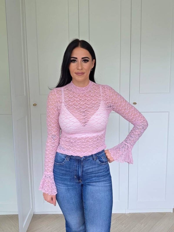 Pink romance top