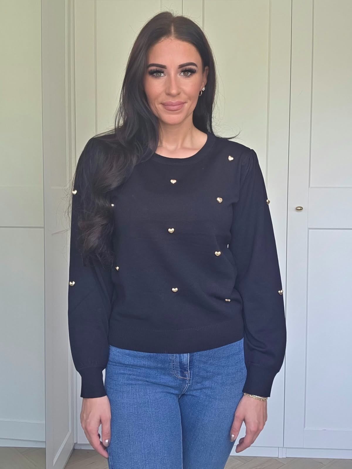 Golden heart sweater