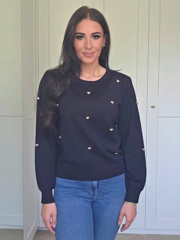 Golden heart sweater