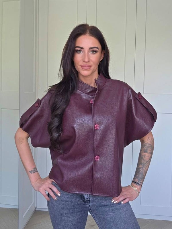 Leather look jacket