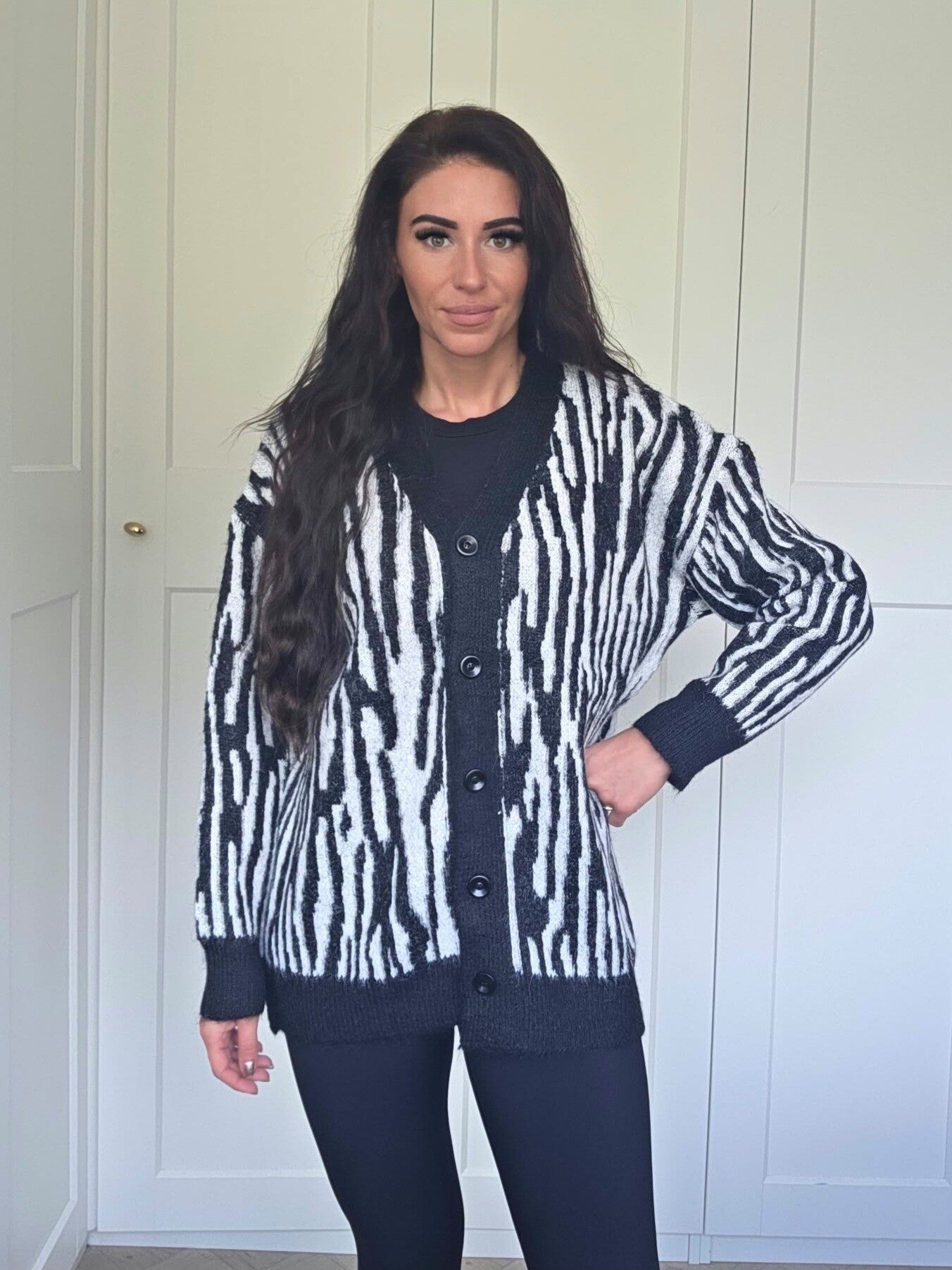Zebra chic cardigan