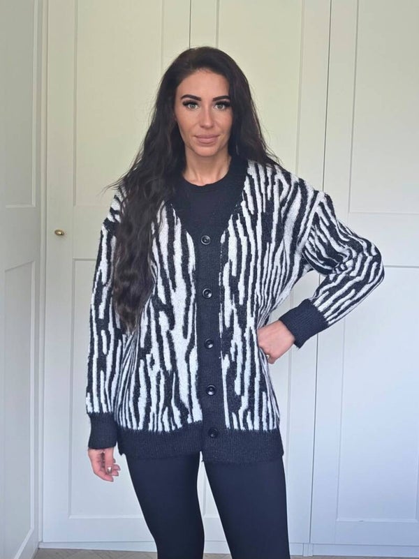 Zebra chic cardigan
