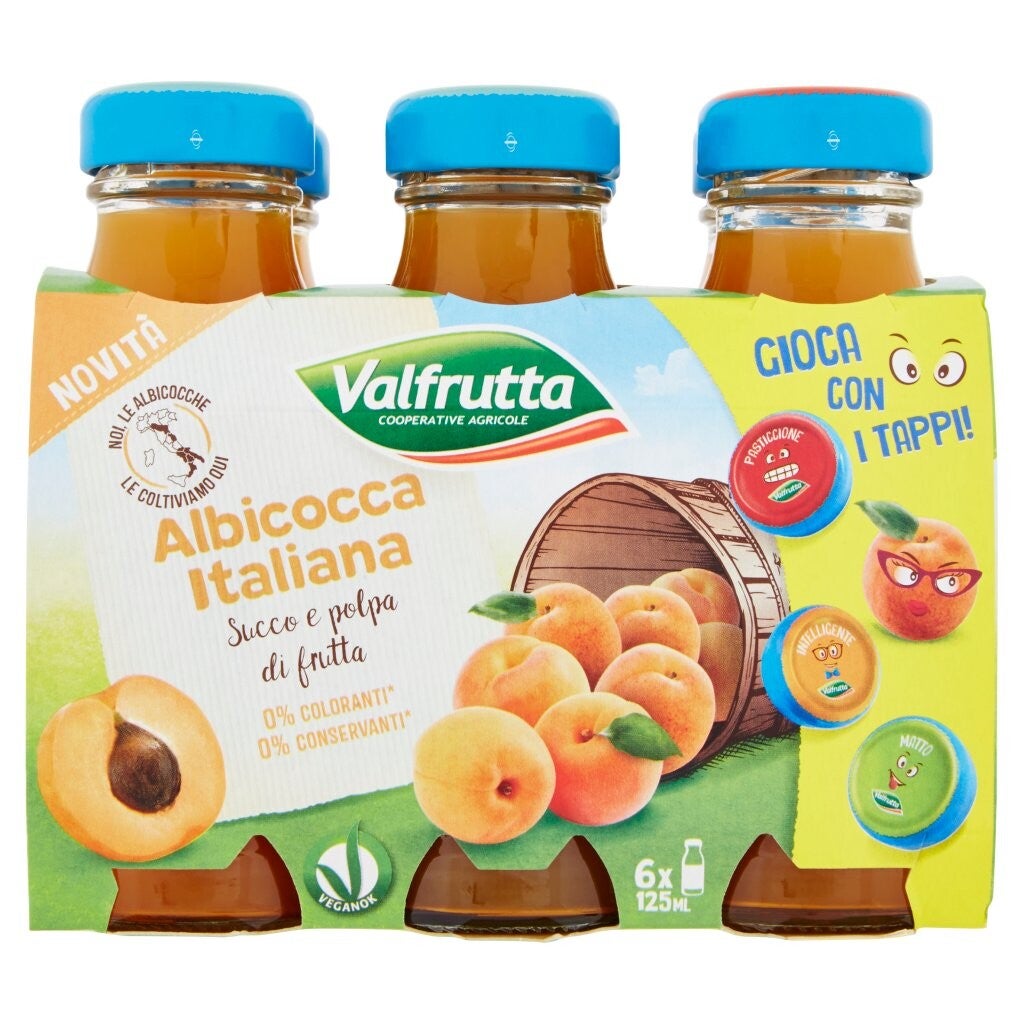 Valfrutta albicocca 6x125ml
