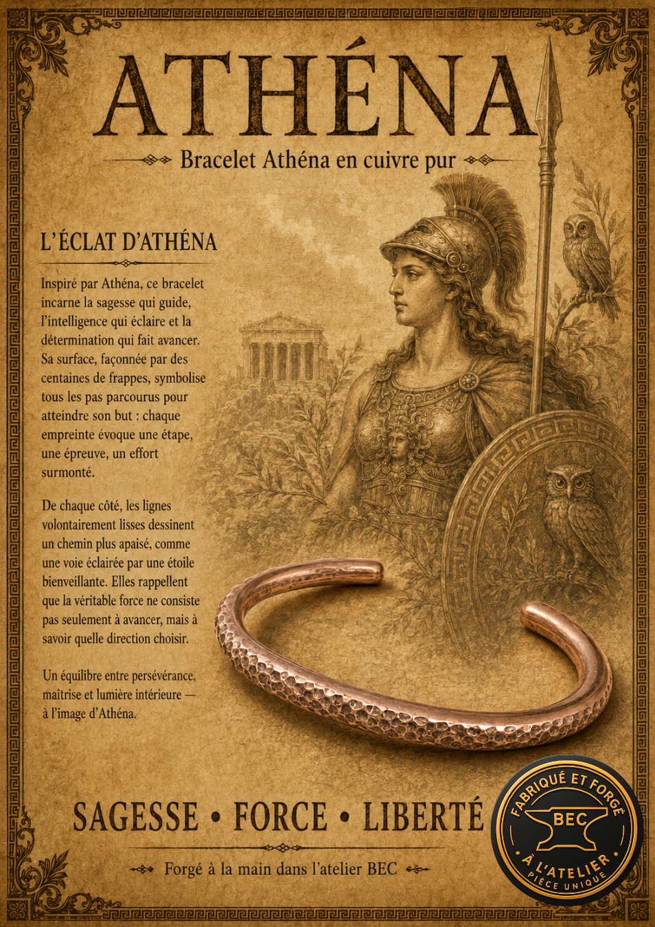 Bracelet "L'éclat d'Athéna"