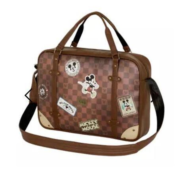 Mickey Mouse Journey-Sac pour ordinateur portable marron