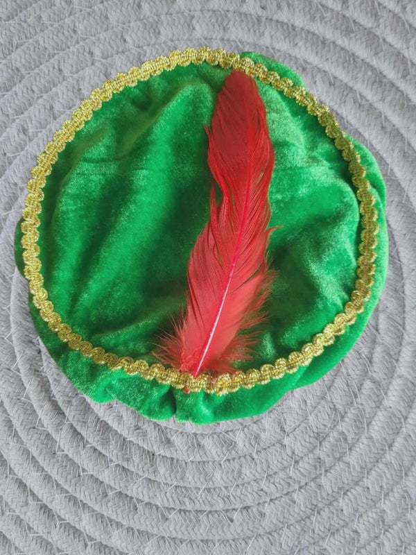 Pietenmuts – groen met rode pluim