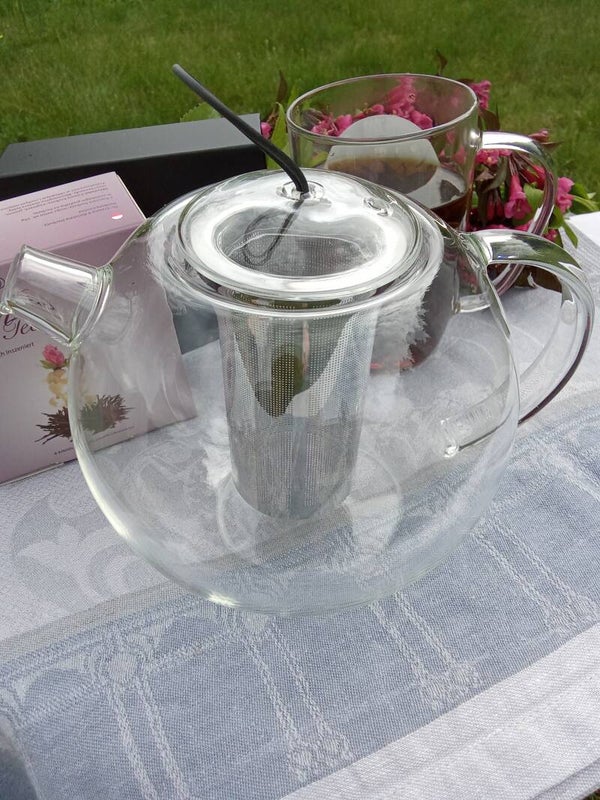 Théière avec filtre inox