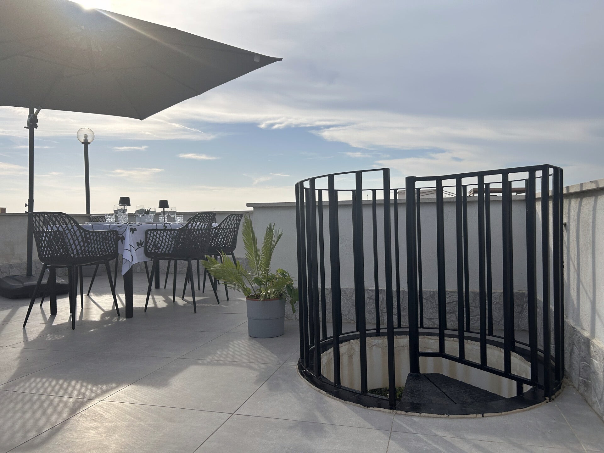 Ombrellone terrazzo solarium appartamento affitto Lazio