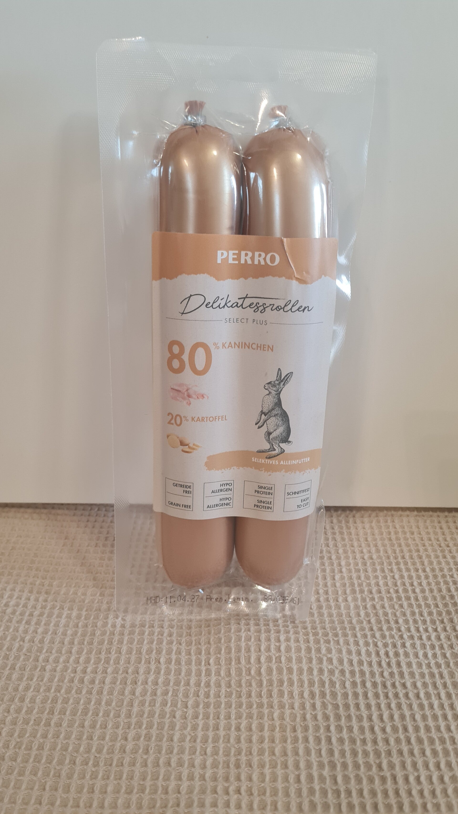 PERRO Delikatessrolle No.1 Kaninchen & Kartoffel – 800 g
