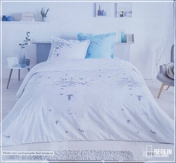 Luxe Katoen Dekbedovertrek Lits-Jueaux 240 x 220 cm Birdy