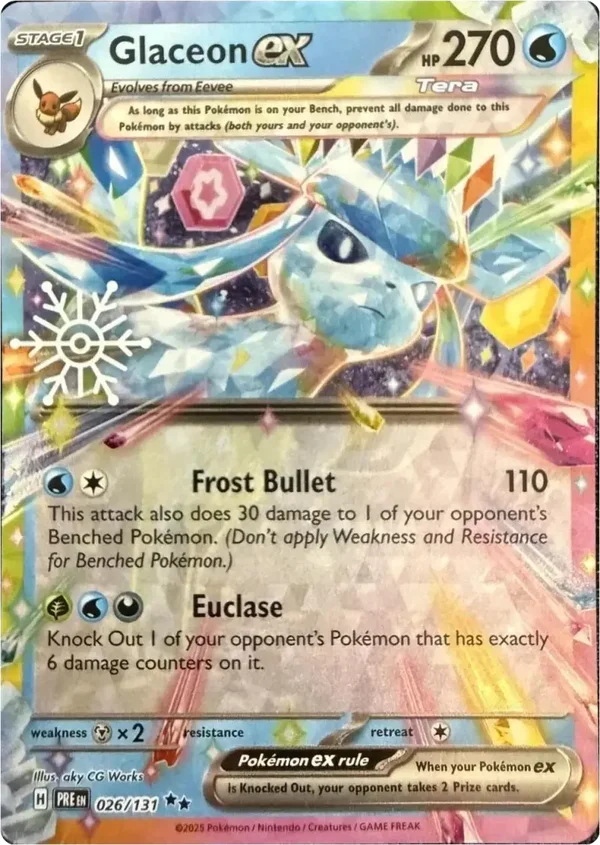 Glaceon EX 026/131 Snowflake Promo Sealed (LIVE)