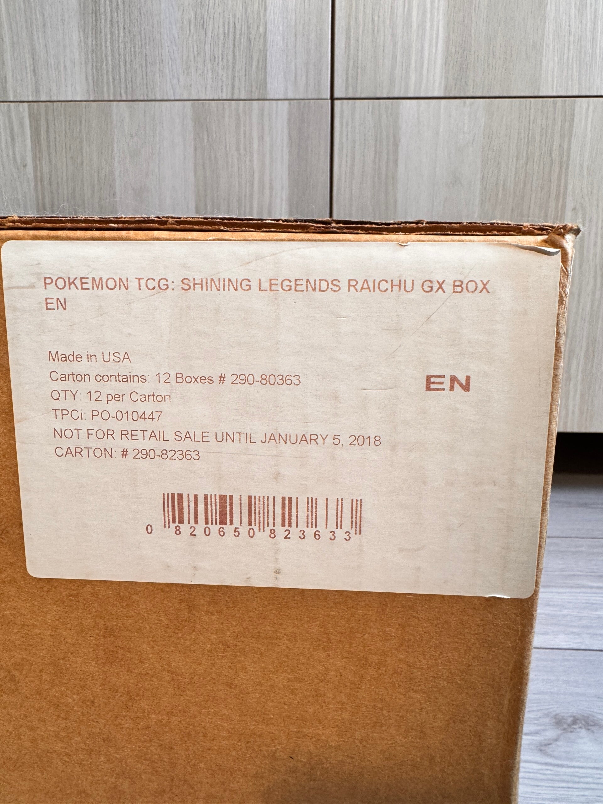 First Edition Shining Legends Raichu GX collection box CASE