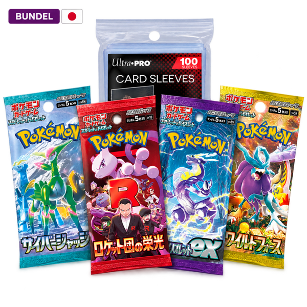 TCGAL Japanse Pokémon Booster Pack Bundel met Sleeves