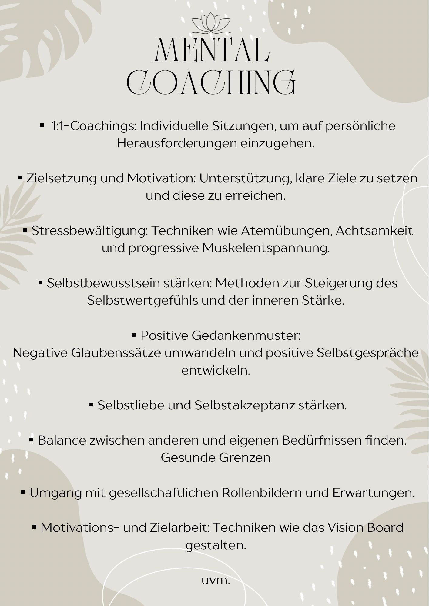 Mental Training | Mindset Coaching - Sommerangebot