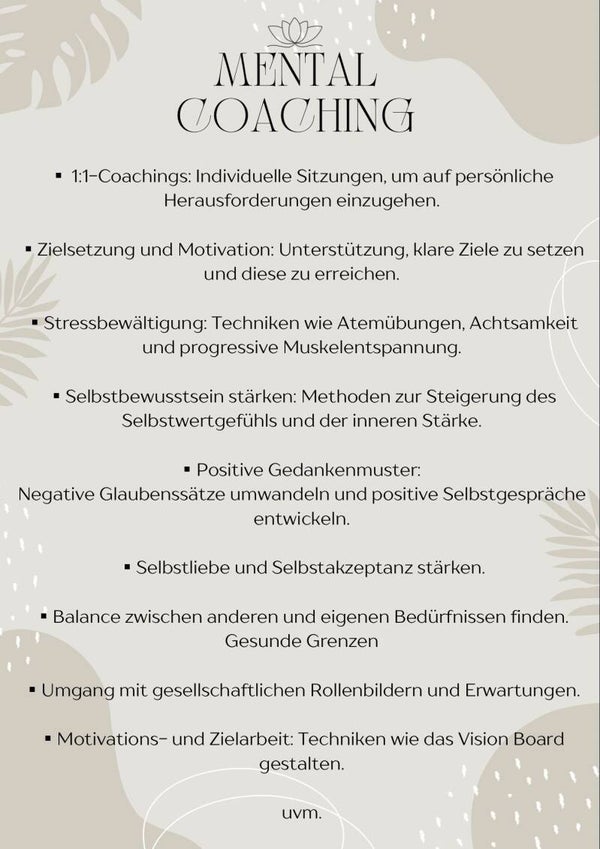 Mental Training | Mindset Coaching - Sommerangebot